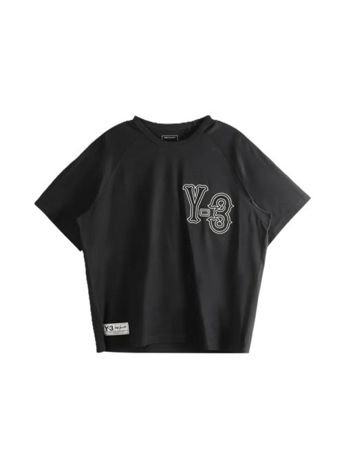 Y-3T-shirt in cotone con ricamo Adidas Y3 | KQ9307BLACK